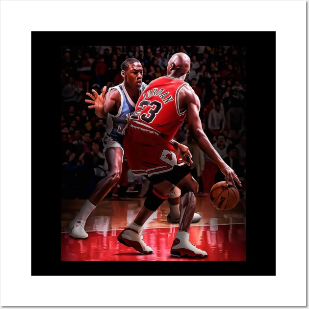 BASKETBALLART - JORDAN VS JORDAN Wall Art by JORDAN-ART23